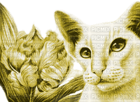Y.A.M._Art Fantasy cat yellow - png grátis