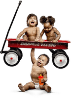 Kaz_Creations Baby Enfant Child Girl Boy Friends Wagon Cart - PNG gratuit
