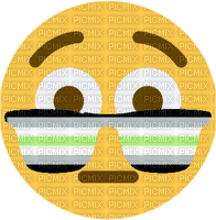 Agender Pride glasses emoji - PNG gratuit