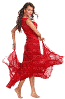 Kaz_Creations Woman Femme Red Dancing Animated - Бесплатни анимирани ГИФ