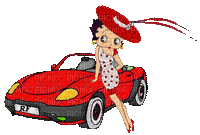 Дама и авто - Zdarma animovaný GIF