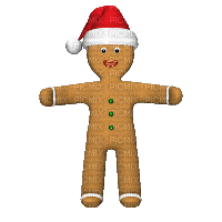 gingerbread man dancing gif - GIF animé gratuit