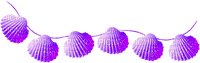 Hanging Seashells.Purple - darmowe png