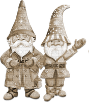soave christmas winter gnome deco friends sepia - Free PNG