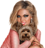 Woman with her dog. Leila - kostenlos png