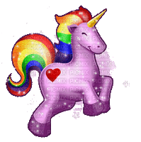 unicorn einhorn licorne fantasy glitter gif  anime animated animation      tube pink - GIF animado gratis