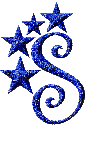 Gif lettre étoile -S- - Бесплатный анимированный гифка