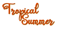 Tropical Summer.Text.Orange - By KittyKatLuv65 - png grátis
