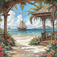 ♡§m3§♡ tropical animated seaside summer - Безплатен анимиран GIF