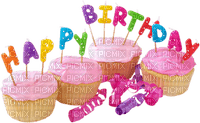 kikkapink deco scrap birthday happy cake - png gratuito