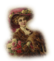 dolceluna vintage woman hat femme flowers - бесплатно png
