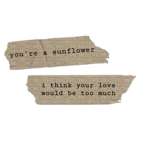 Sunflower Love text [BasilsLament] - δωρεάν png