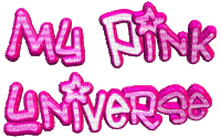 text pink universe letter deco  friends family gif anime animated animation tube - GIF animé gratuit
