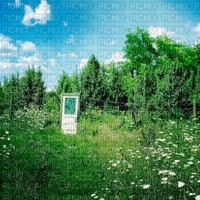 Outside Background with a Door - PNG gratuit