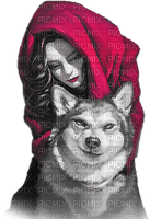 soave woman fantasy gothic wolf autumn winter - png ฟรี