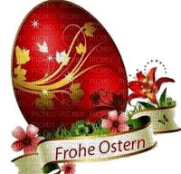 Frohe Ostern, Ei, Rot - png gratis