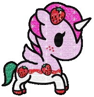 Strawberry Unicorn - Free animated GIF
