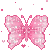pink butterfly - GIF animé gratuit