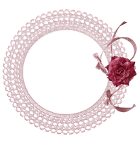 frame-rund-rosa-blomma - Free PNG