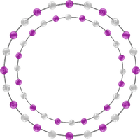 Kaz_Creations Deco Circle  Frame Beads Colours - 無料png