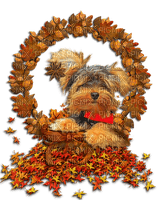 Kaz_Creations Deco Dog Pup Autumn - gratis png
