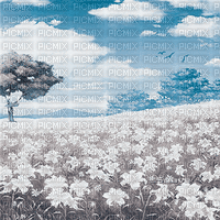 soave background animated spring flowers lilies - GIF animate gratis