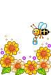 bee-daisies-NitsaP - Free animated GIF