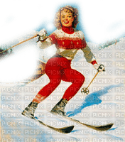 kikkapink winter vintage woman pinup snow - png gratis
