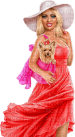 Woman with her dog. Leila - png gratis