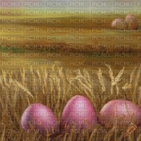 Wheat Field with Pink Eggs - PNG gratuit