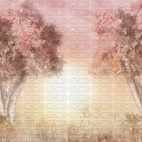 pink gold fantasy trees background landscape - darmowe png