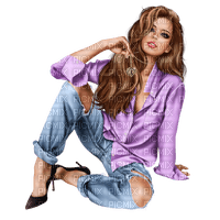 Woman with jeans. Leila - 無料png