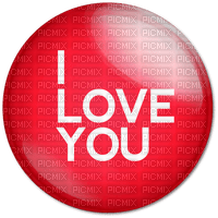 Text.Circle.I Love You.White.Red - безплатен png