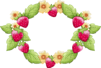 Frame Strawberry Red Green Charlotte - Bogusia - darmowe png