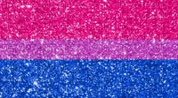 Bisexual flag glitter