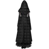 gothic femme woman back - png grátis