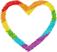 Rainbow Pride heart - besplatni png