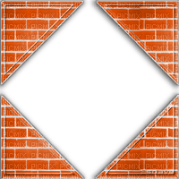 soave frame corner wall brown orange - gratis png