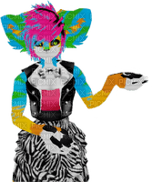 Colorful catboy in dress - PNG gratuit