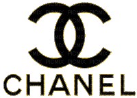 Glitter Chanel Or/Noir - GIF animado gratis