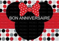 image encre couleur  anniversaire effet à pois Minnie Disney  edited by me - kostenlos png