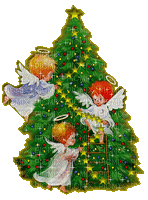 MMarcia gif anjo árvore noel natal - GIF animé gratuit