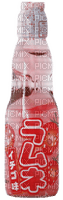 bottle of strawberry ramune - Free PNG