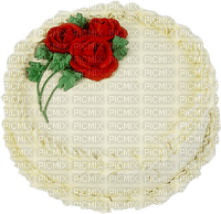 White Cake with Red Roses - png grátis
