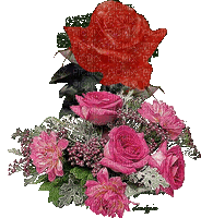 cecily-fleurs avec une rose animée - Δωρεάν κινούμενο GIF
