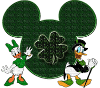 Kaz_Creations Deco St.Patricks Day Donald & Daisy Duck - nemokama png