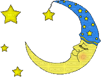 Mond & Sterne - Ingyenes animált GIF