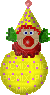 wobbling clown toy - GIF animasi gratis