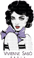 Vivienne Sabo Woman Violet Black - Bogusia - Free animated GIF