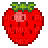 Strawberry emoji pixel webcore - GIF animado gratis
